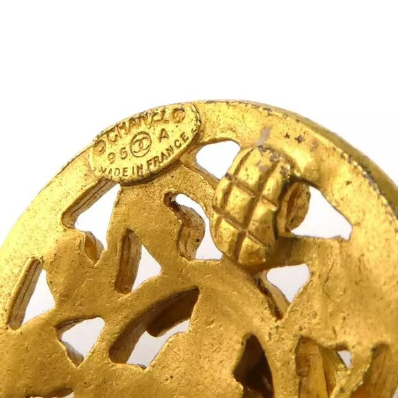 Auth CHANEL Vintage CC Logo Clip on Earrings Gold Metal - e59966a - Picture 7 of 8